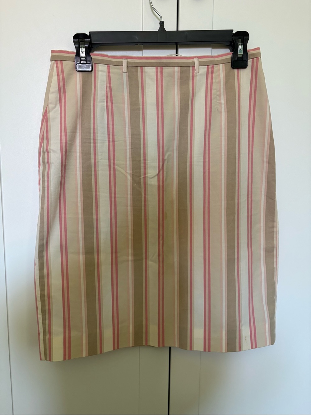 Gap Classic Stripe Knee-Length Skirt in Pink and Tan